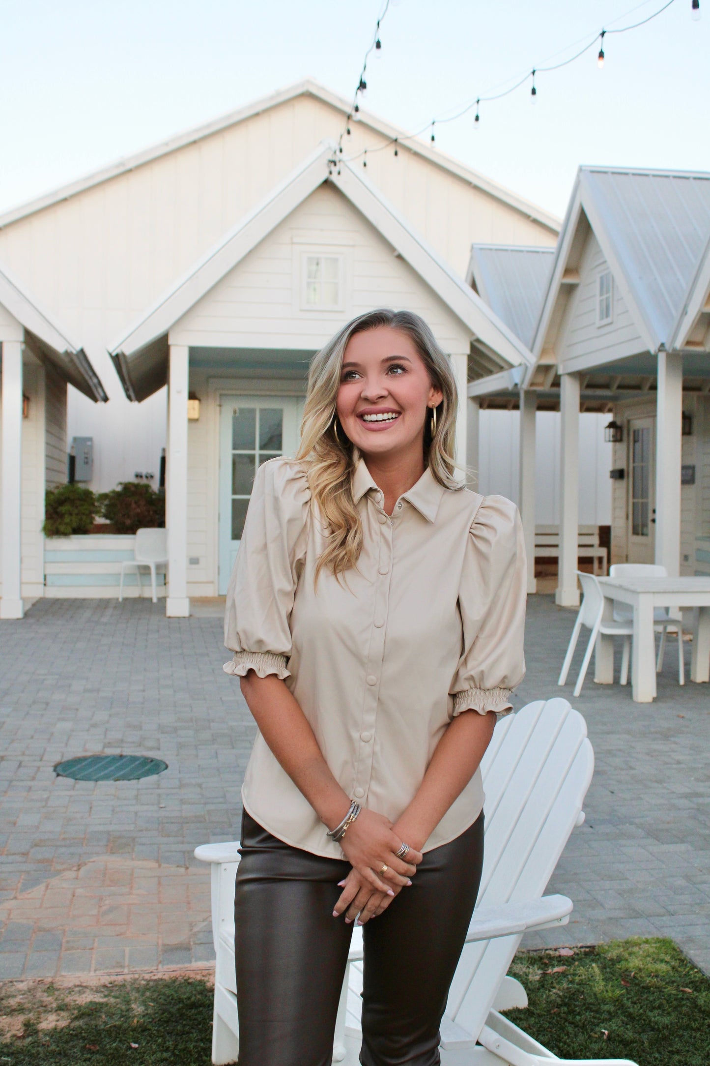 Eleanor Blouse in Bone
