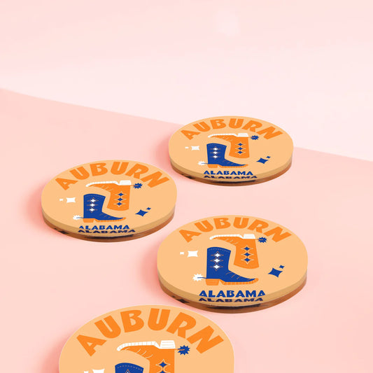 Auburn Kickoff Coaster Set