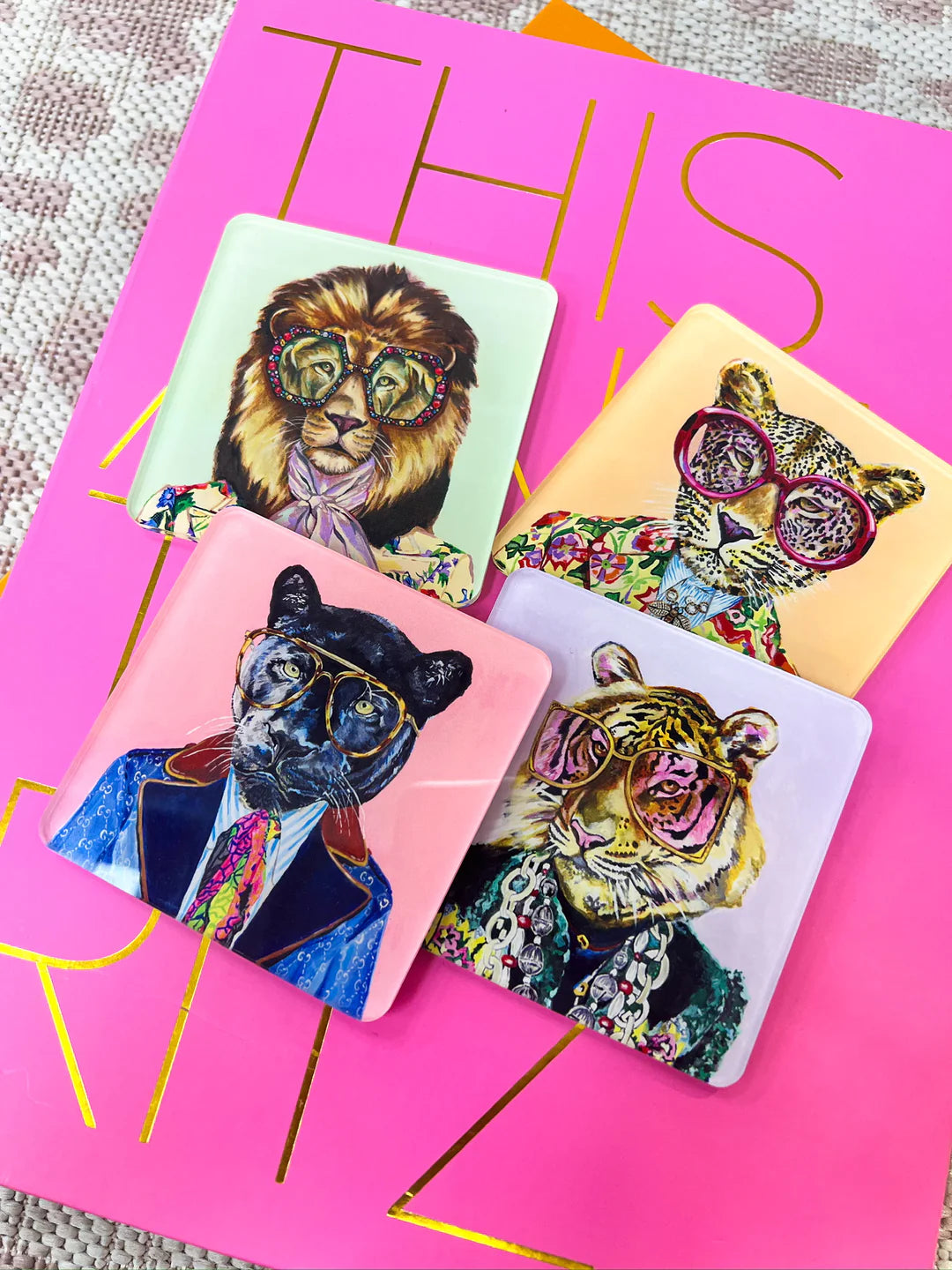 Big Cats Coaster Set