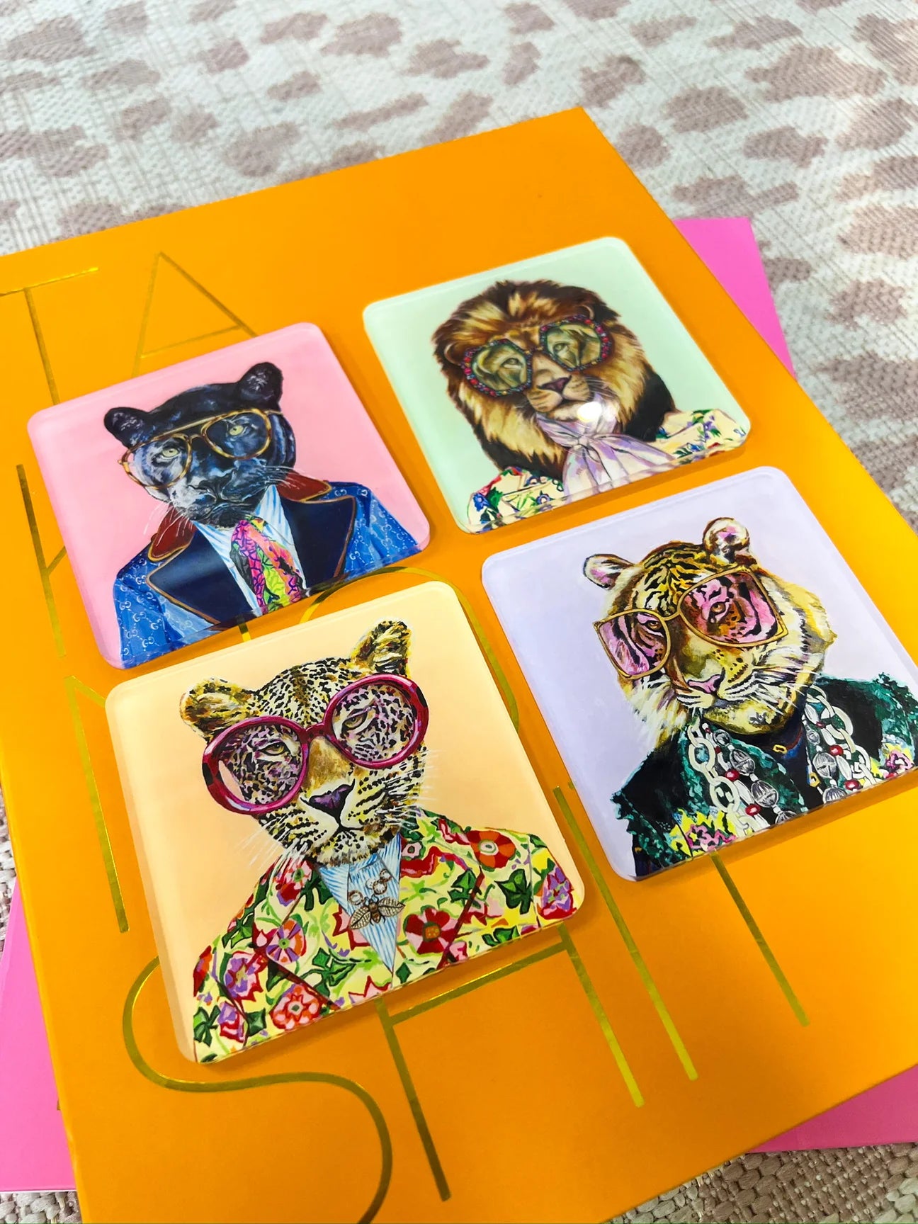 Big Cats Coaster Set