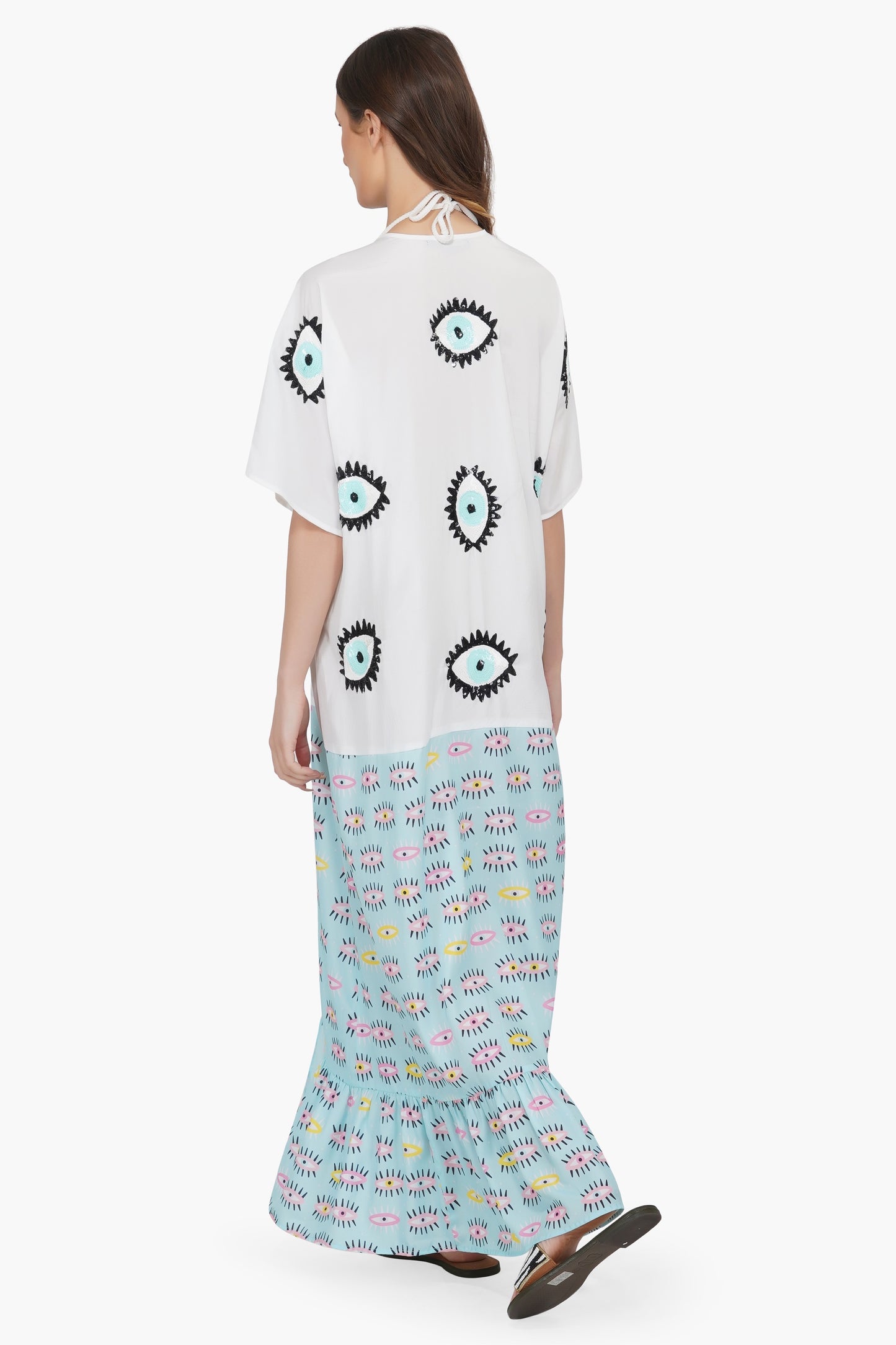 Sequin Eye Kimono Cover-up