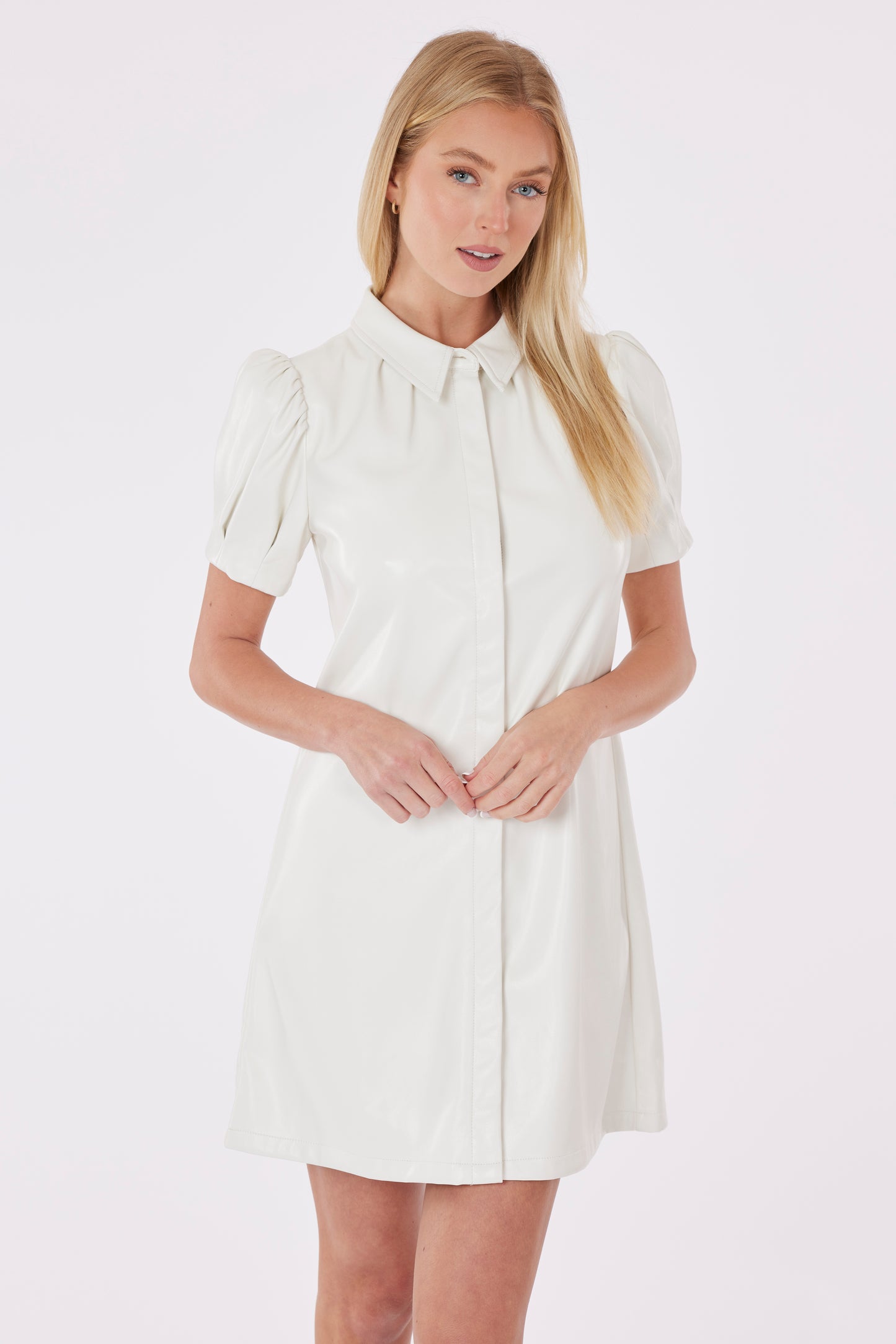 Soft White Leather Dress