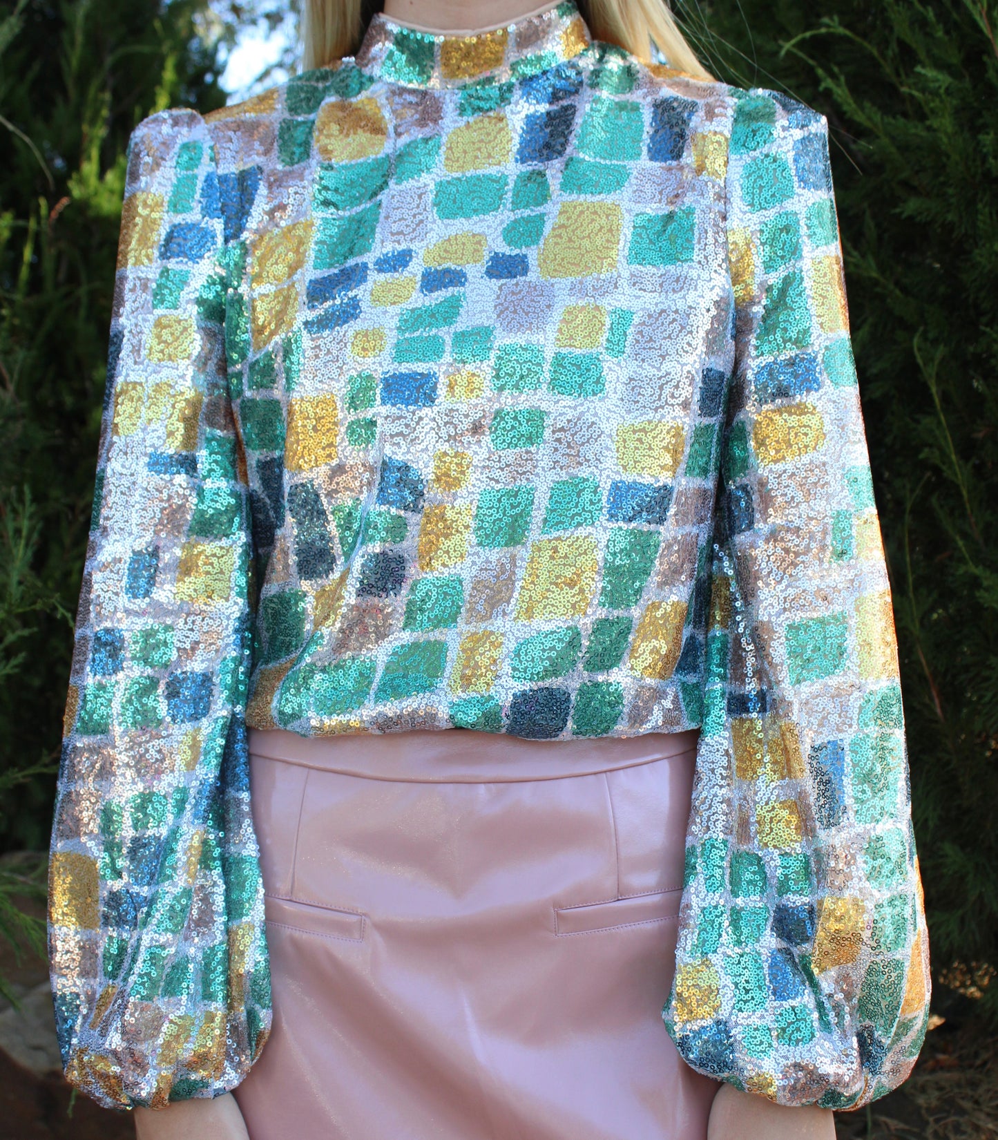 Sequin Geo Top