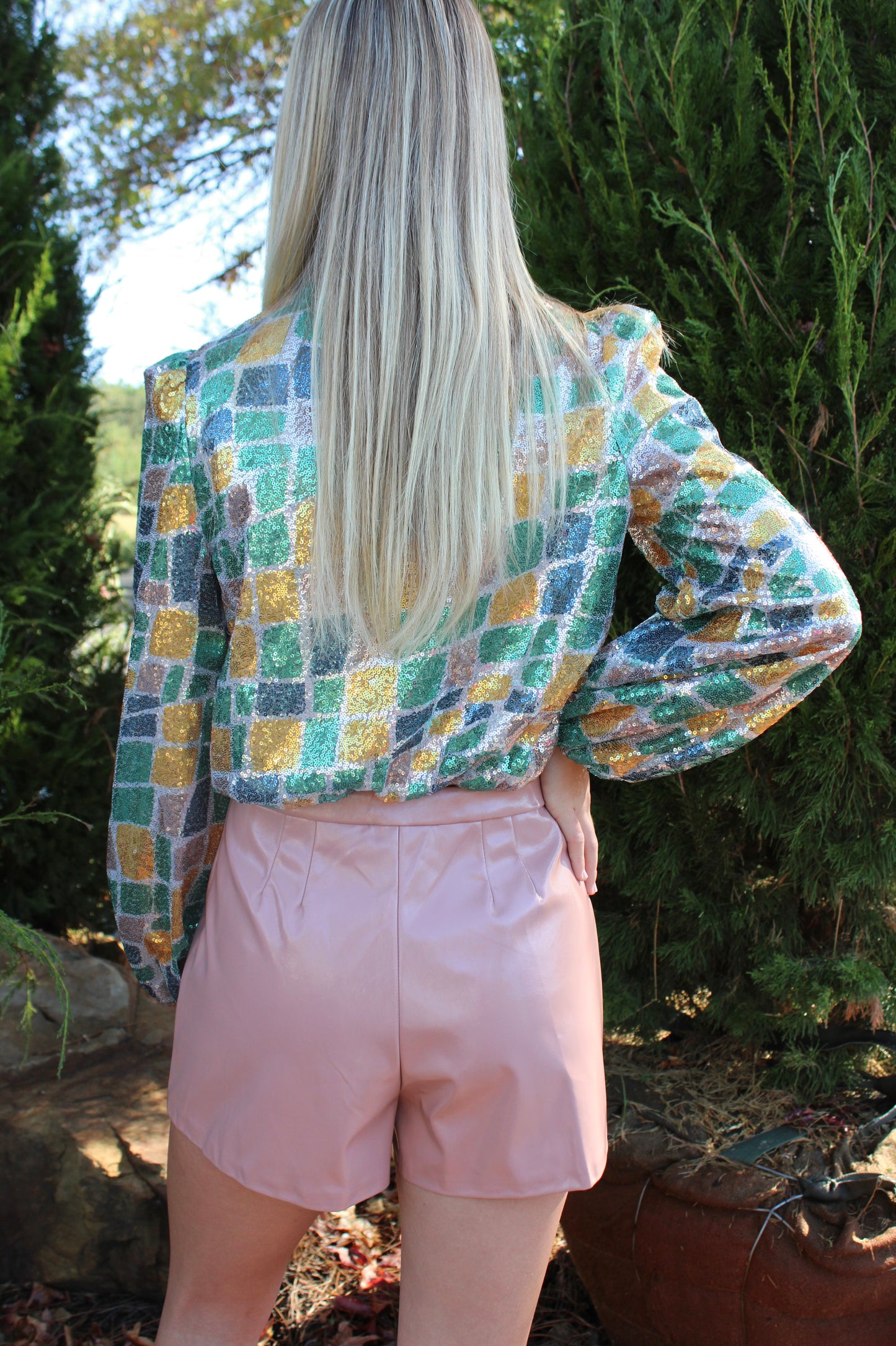 Sequin Geo Top