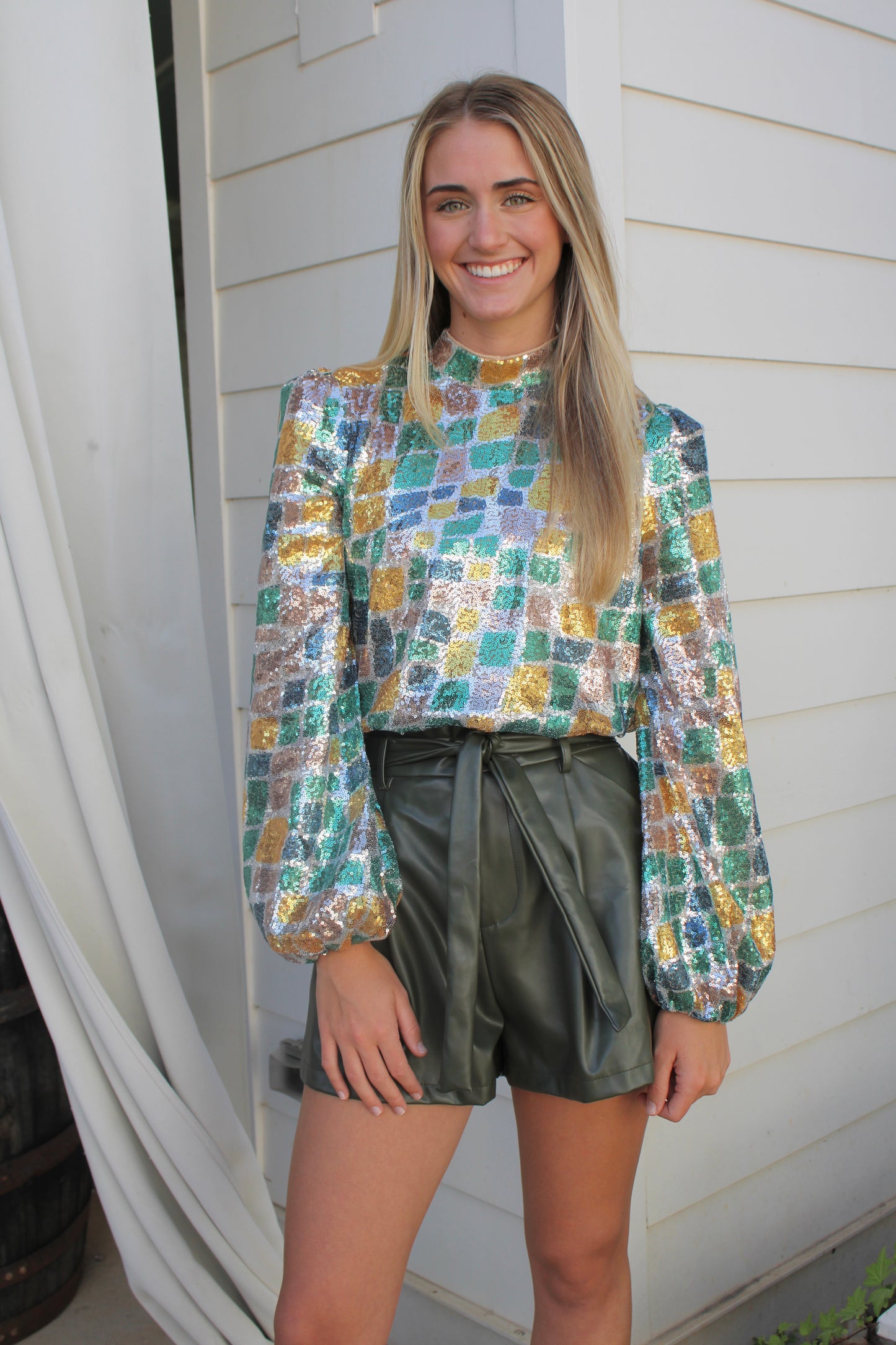 Sequin Geo Top