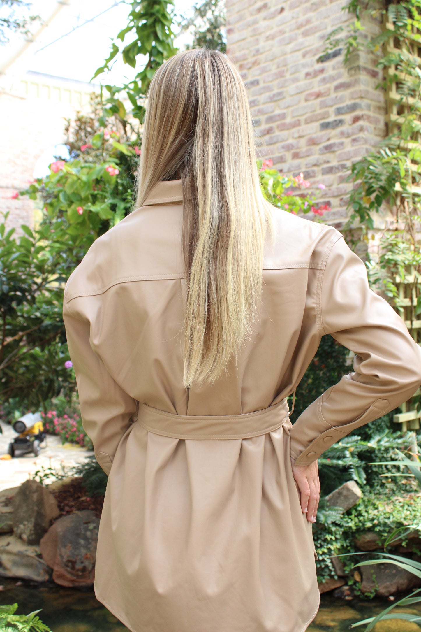 Taupe Leather Tunic