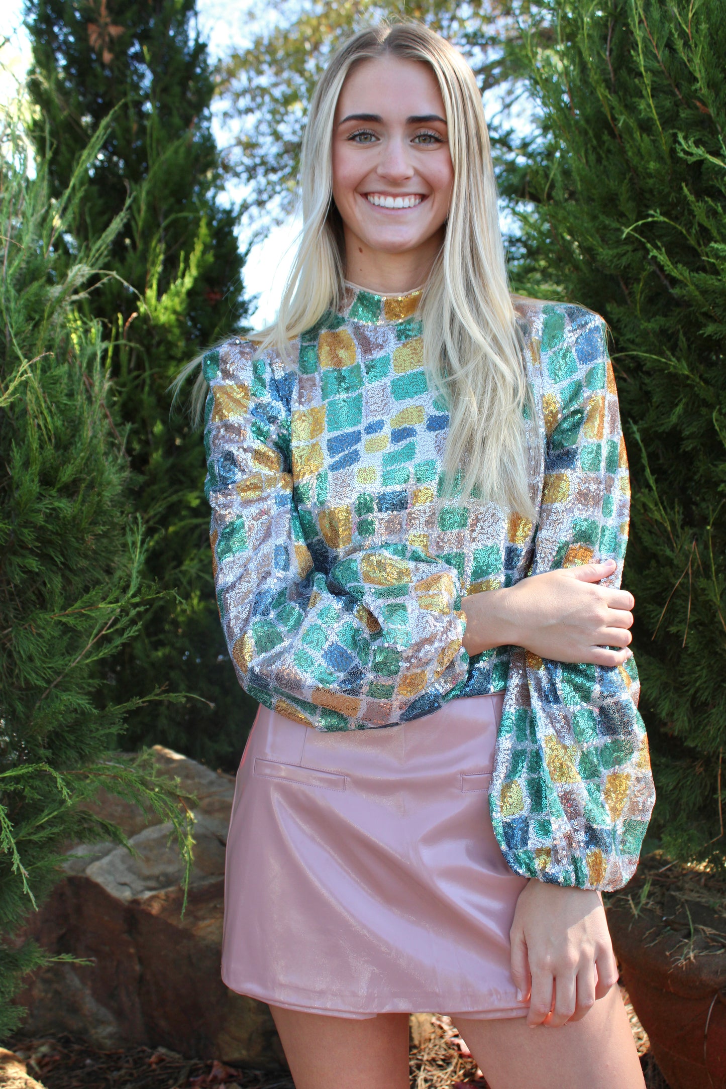Sequin Geo Top