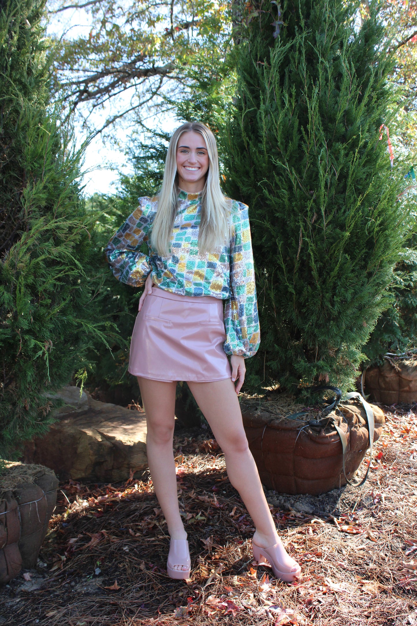 Sequin Geo Top