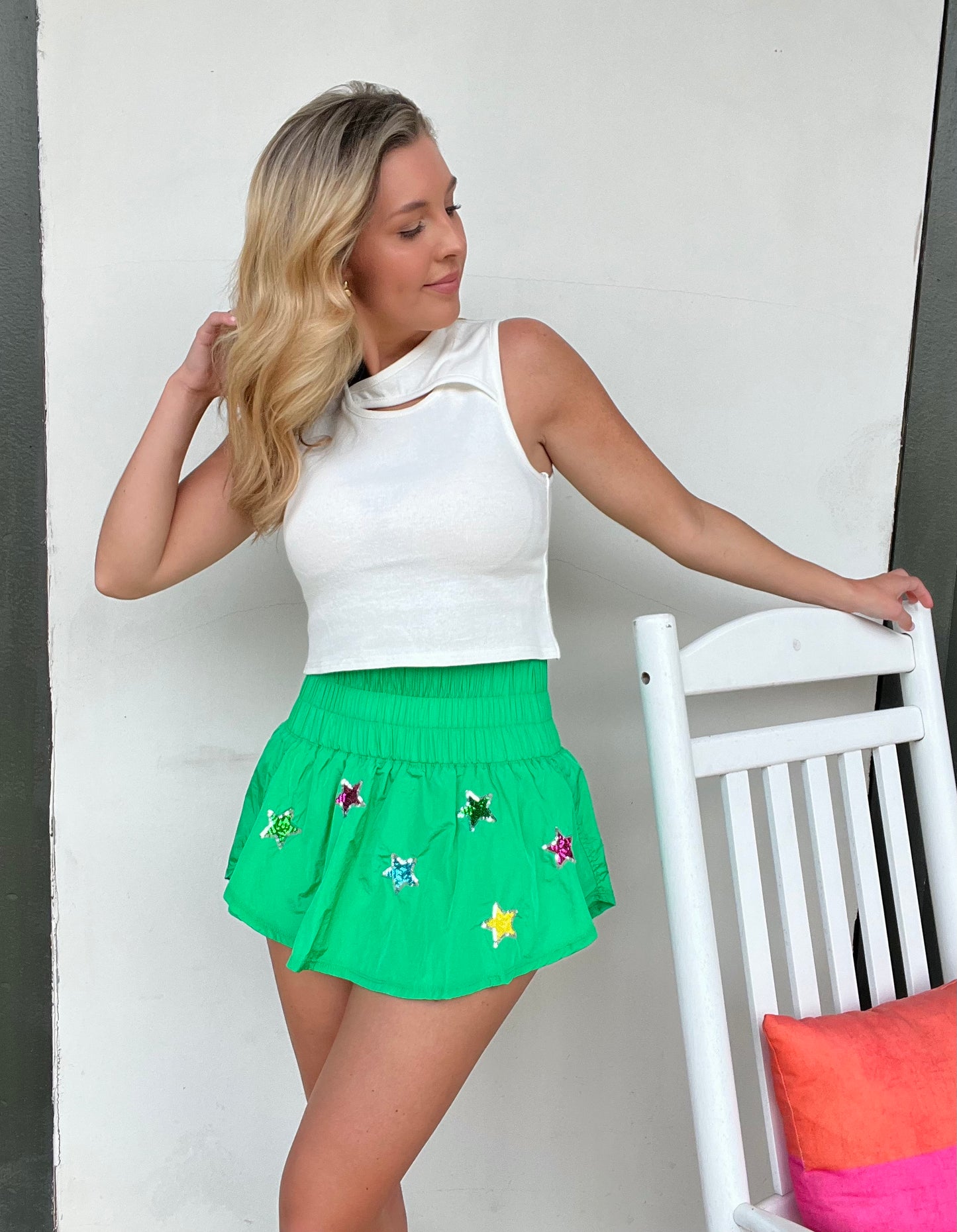 Sequin Stars Athletic Skort