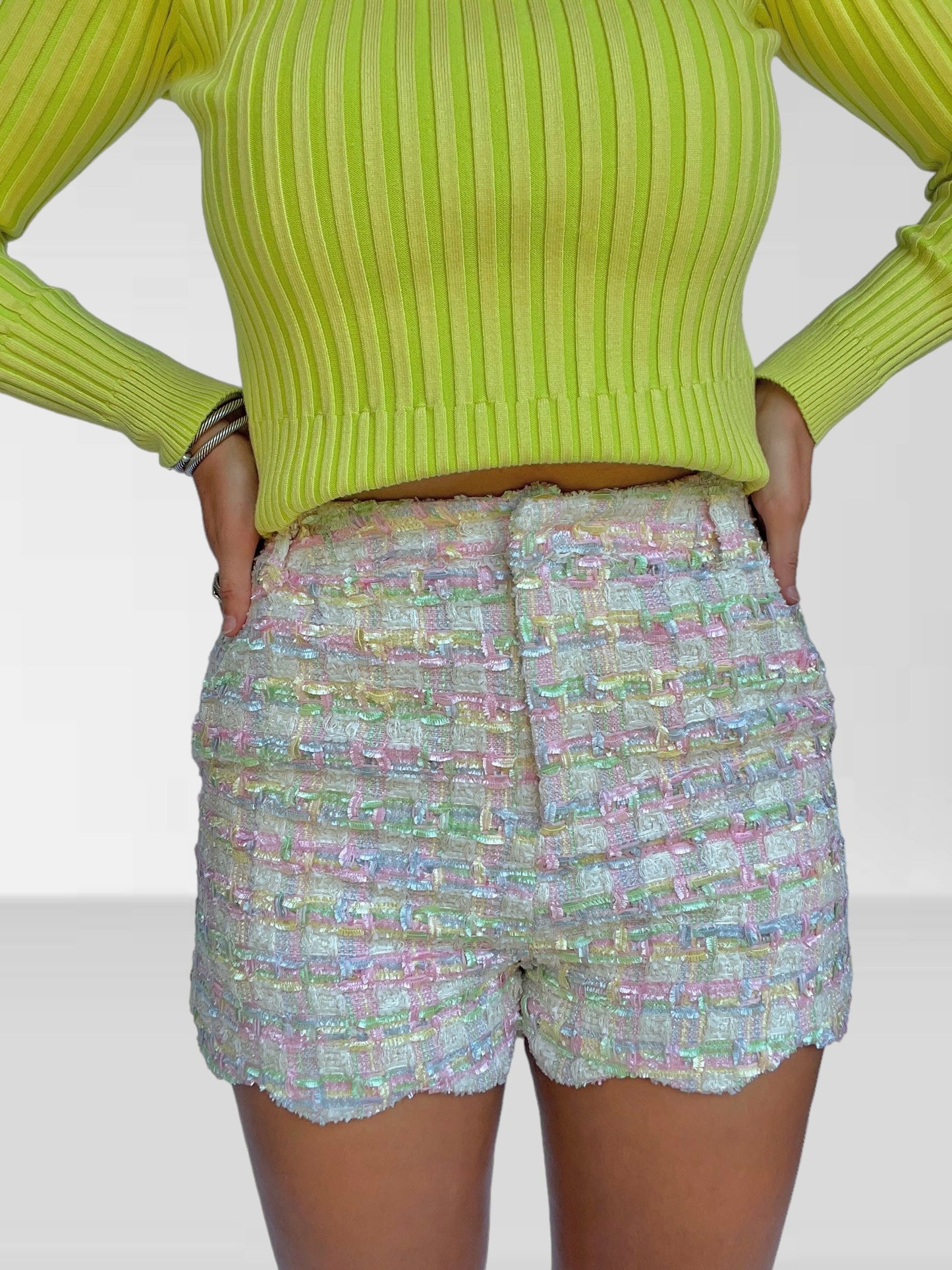 Pastel Tweed Shorts