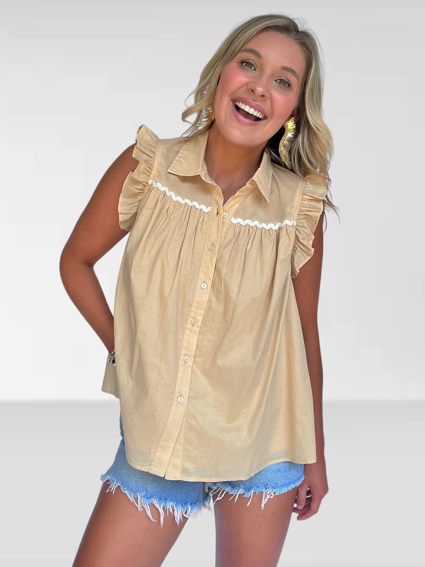 Almond Ric Rac Blouse
