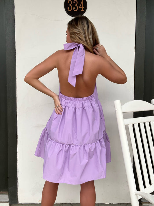 Lavender Halter Dress