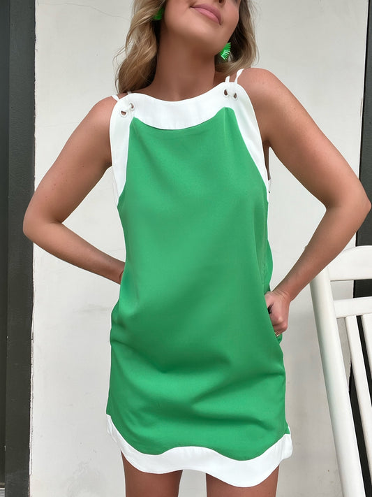 Green Waves Dress