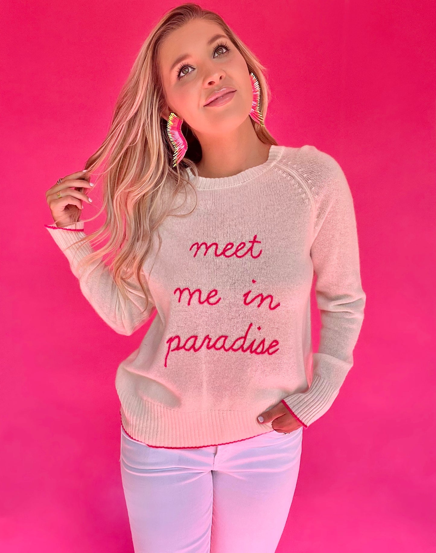 Meet Me In Paradise Cashmere Sweater