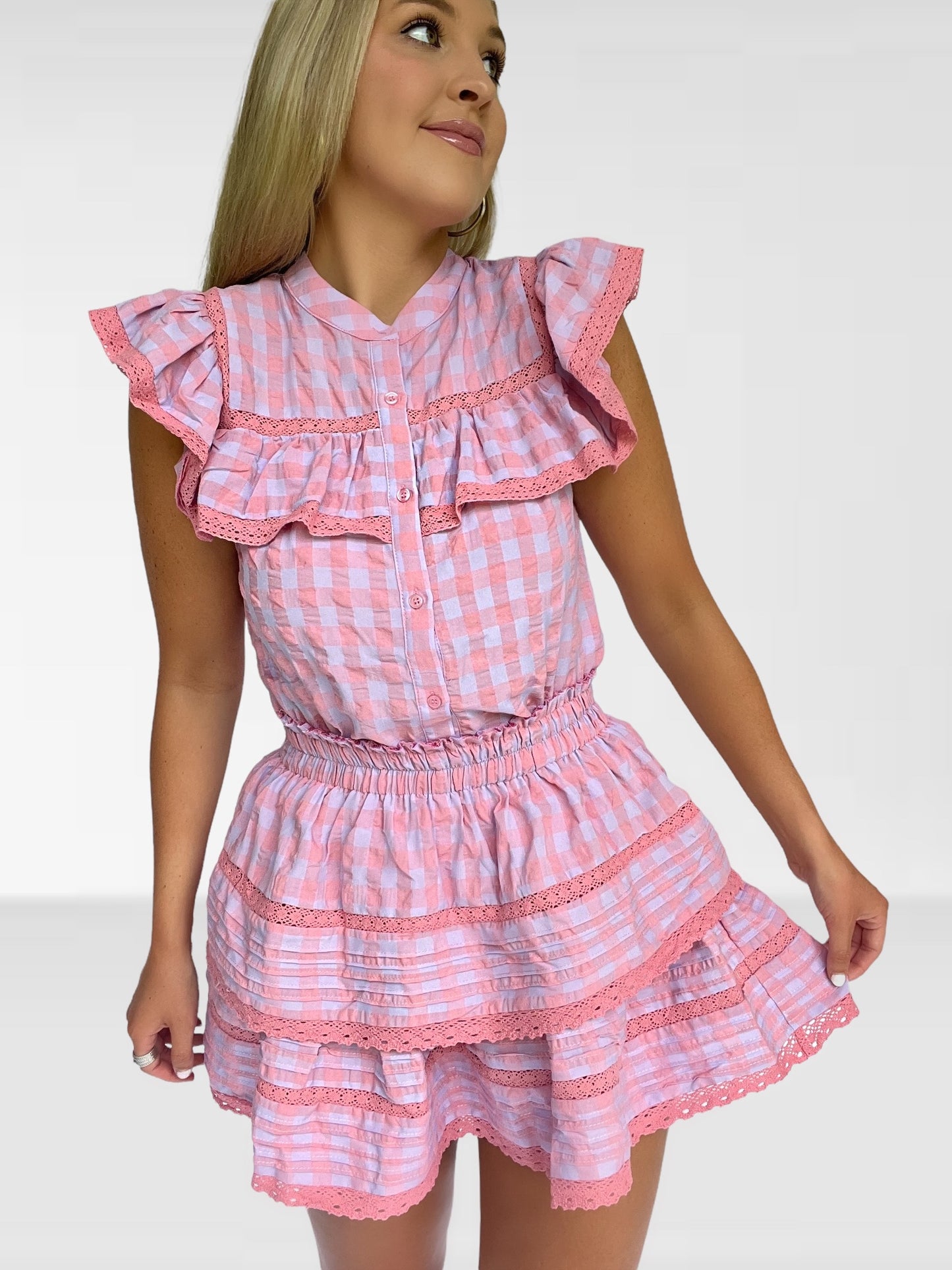 Gingham Ruffle Set