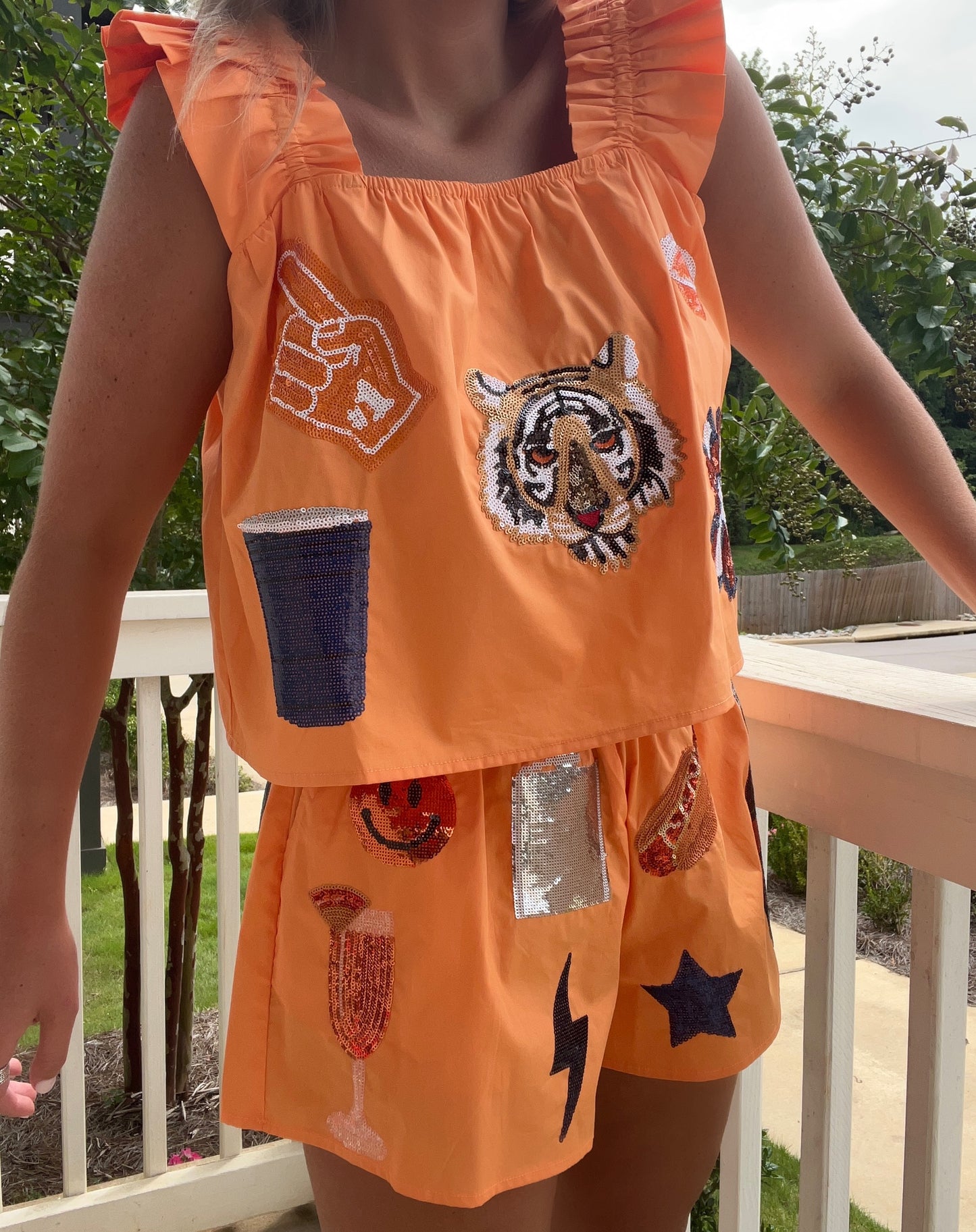 Queen of Sparkles Orange Game Day Set