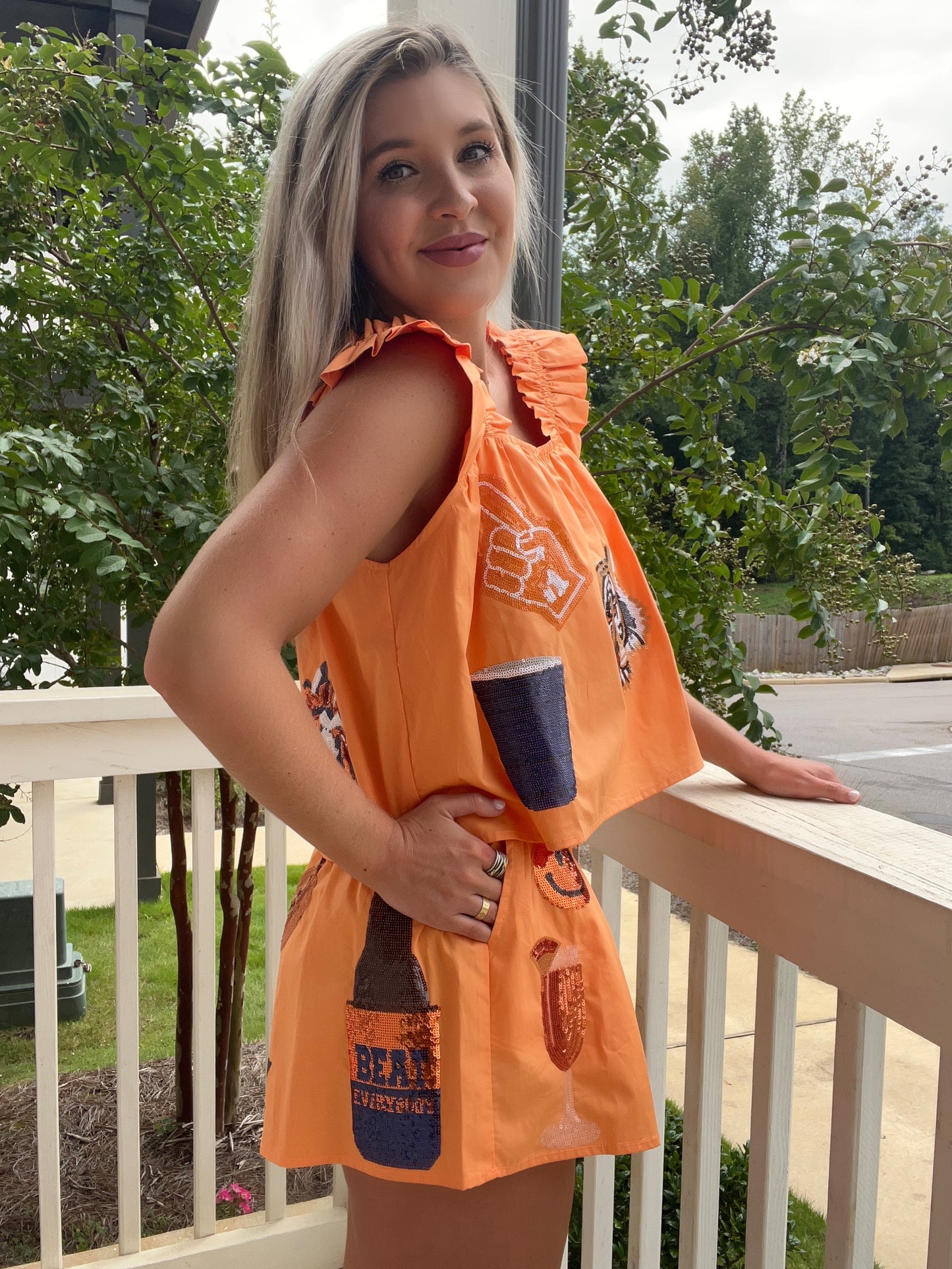 Queen of Sparkles Orange Game Day Set