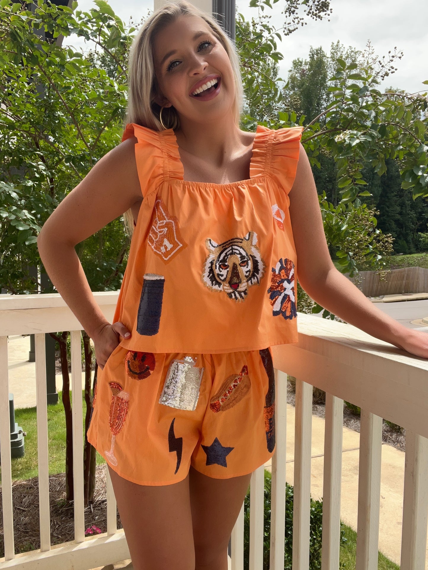Queen of Sparkles Orange Game Day Set