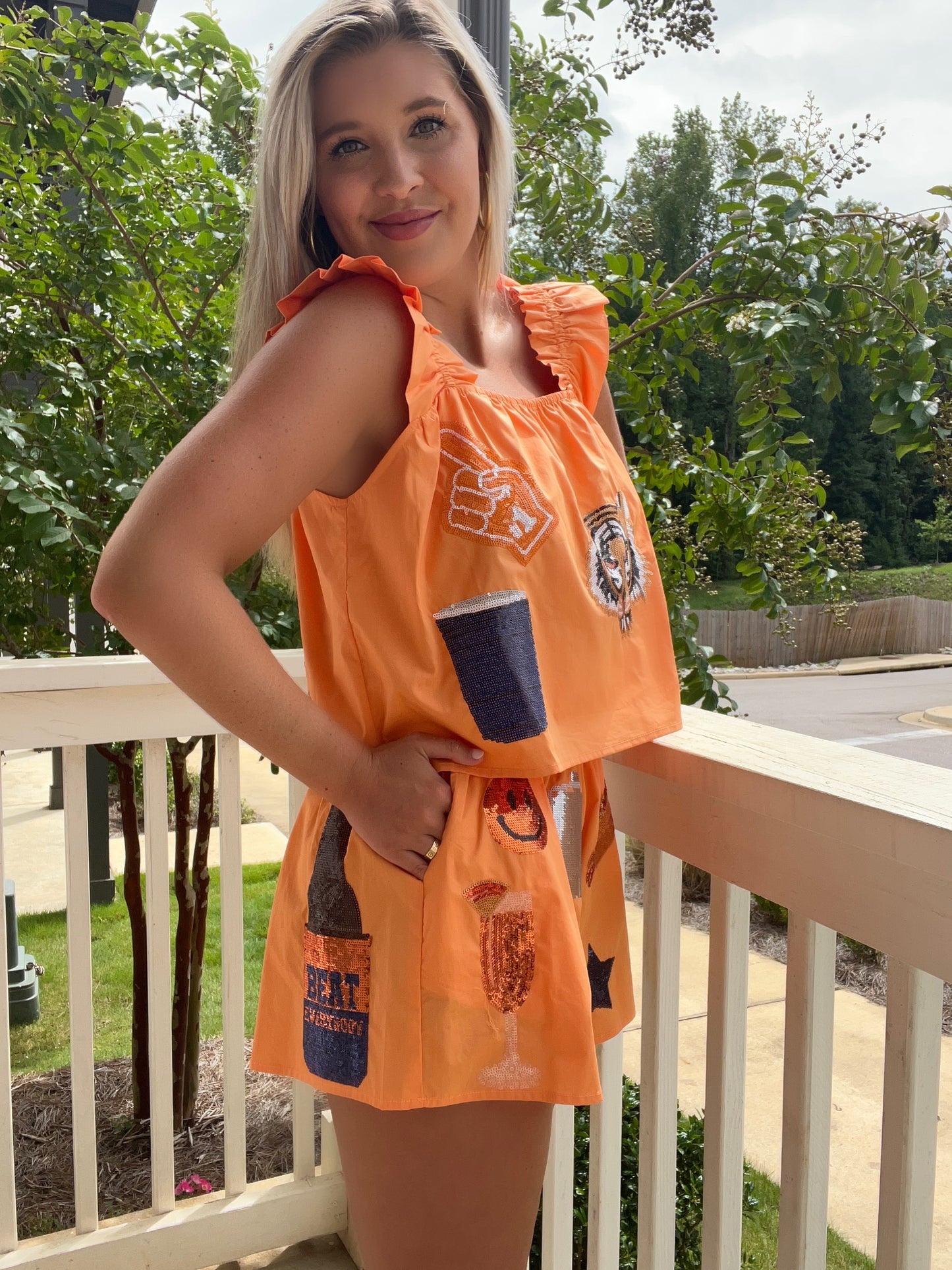 Queen of Sparkles Orange Game Day Set