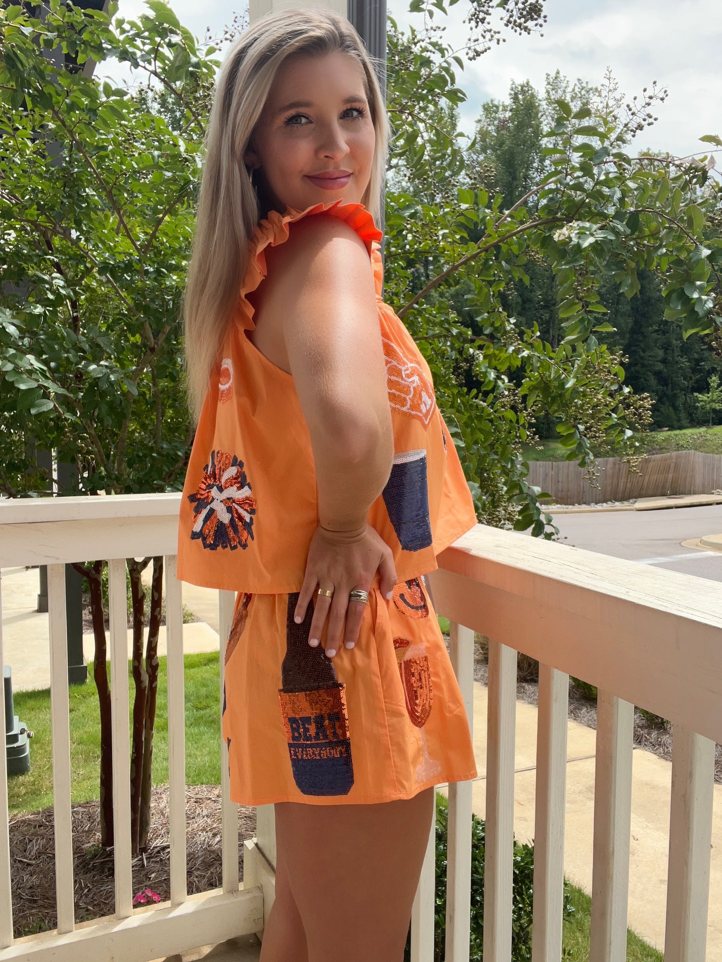Queen of Sparkles Orange Game Day Set