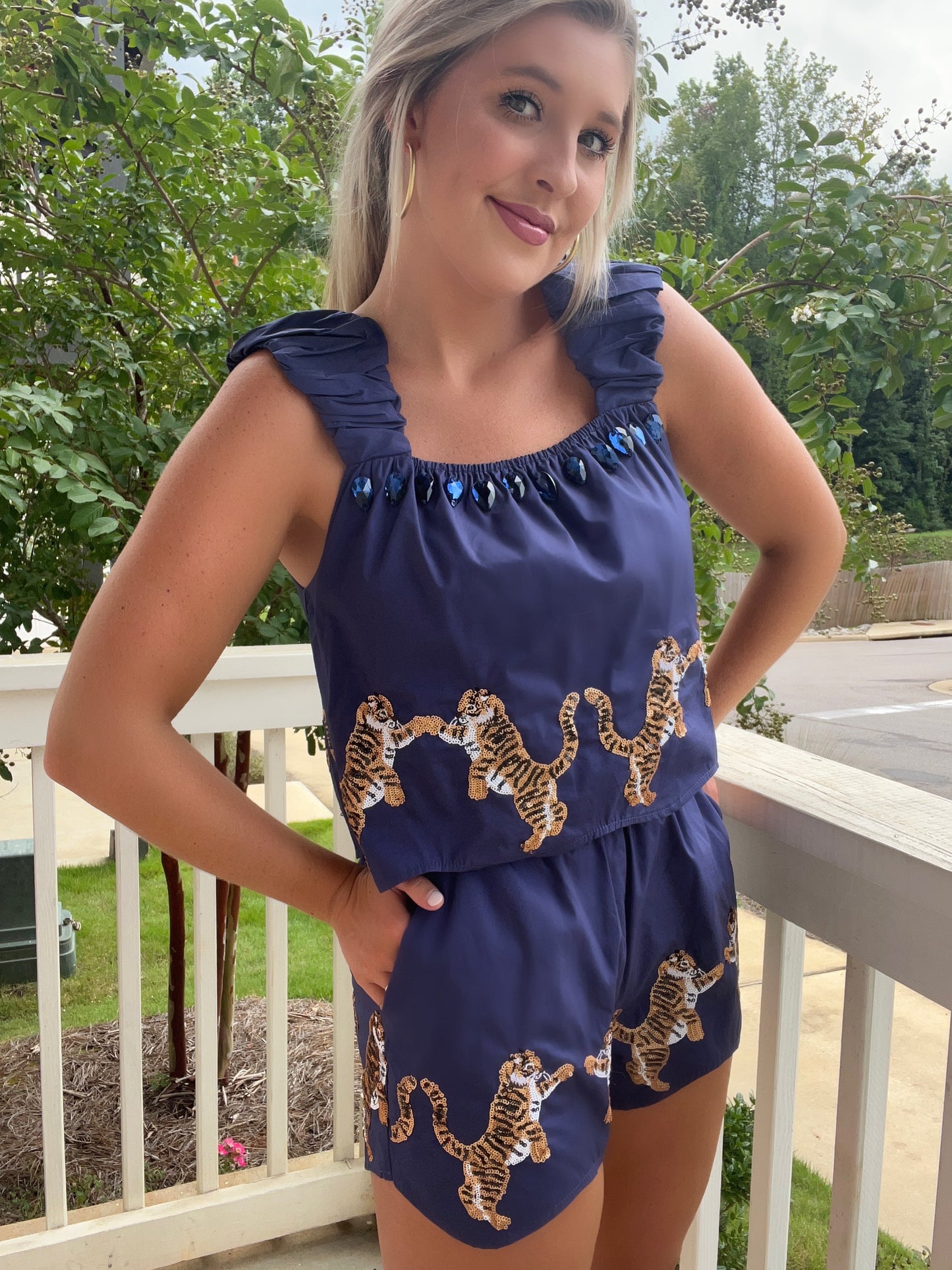 Queen of Sparkles Navy Tiger Set