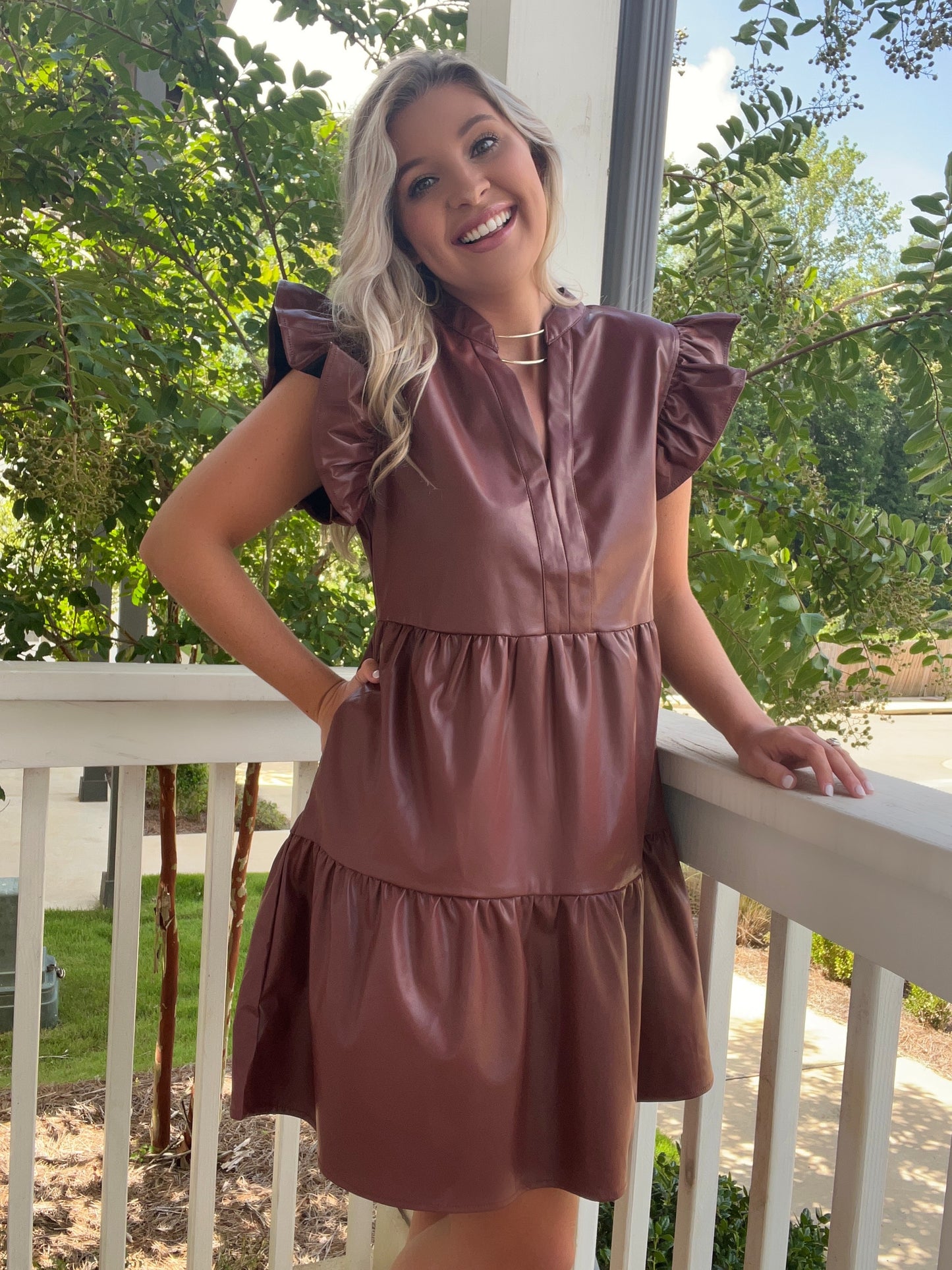 Chocolate Leather Dress