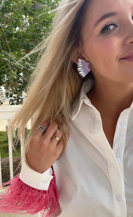Mignonne Gavigan Lilac Mini Madeline Earrings