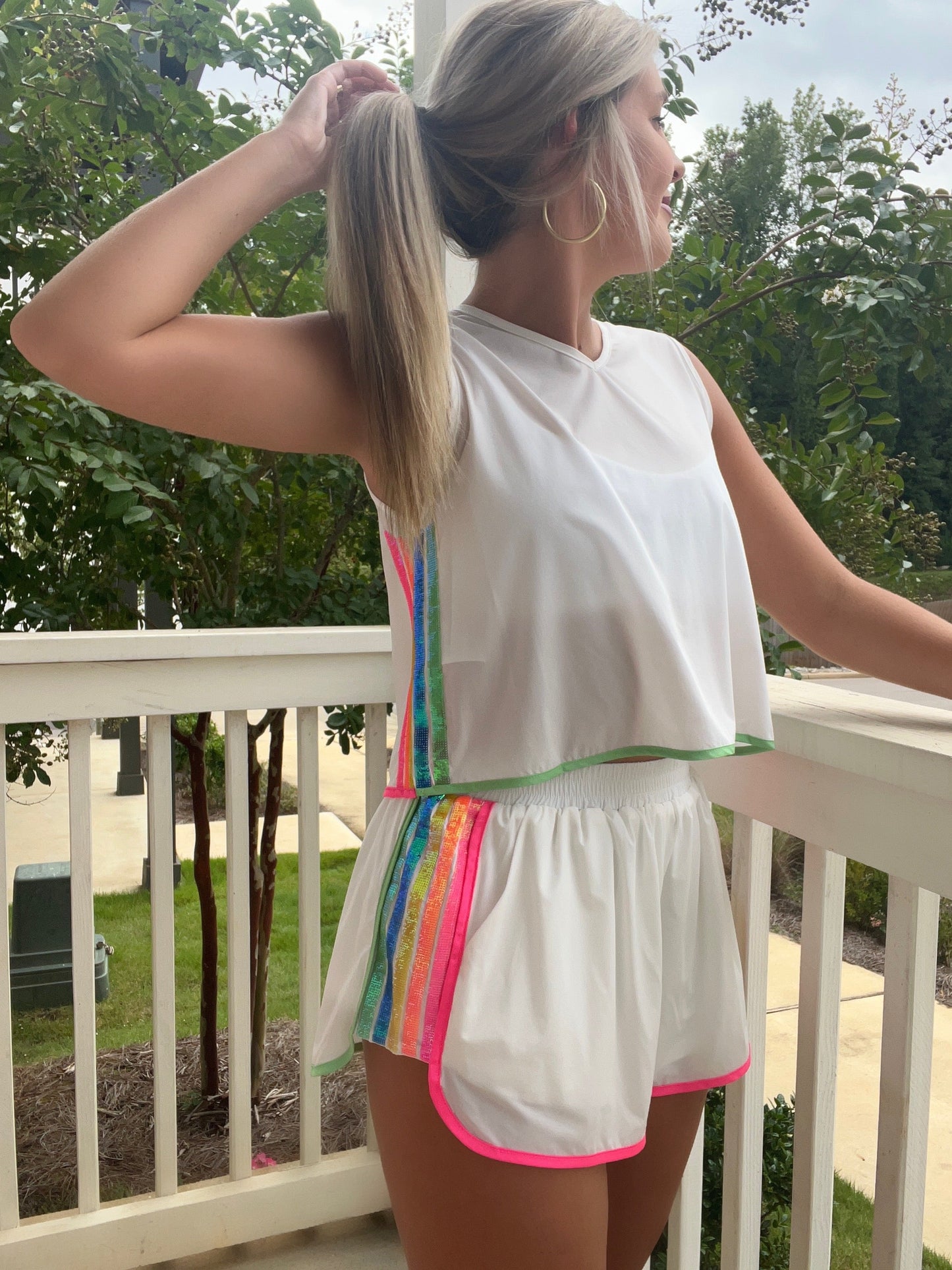 Queen of Sparkles Rainbow Active Shorts