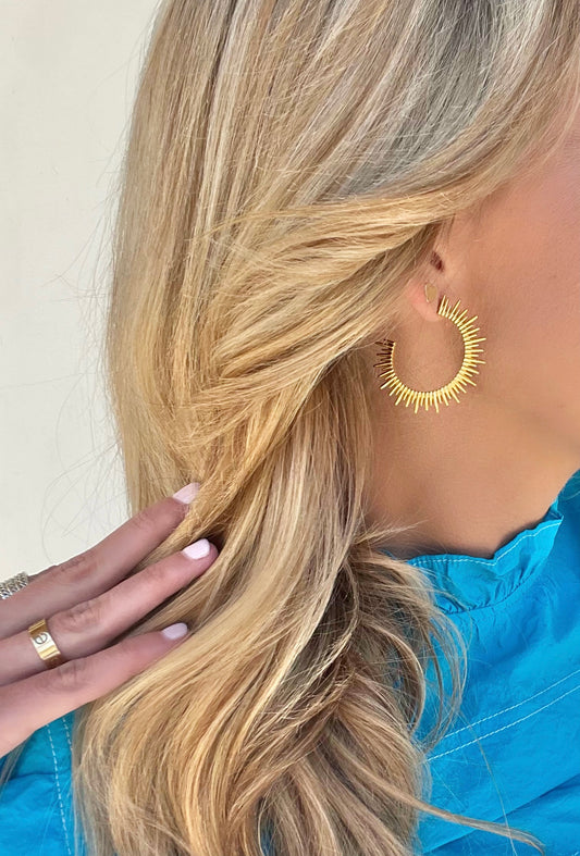 Small Starburst Hoops