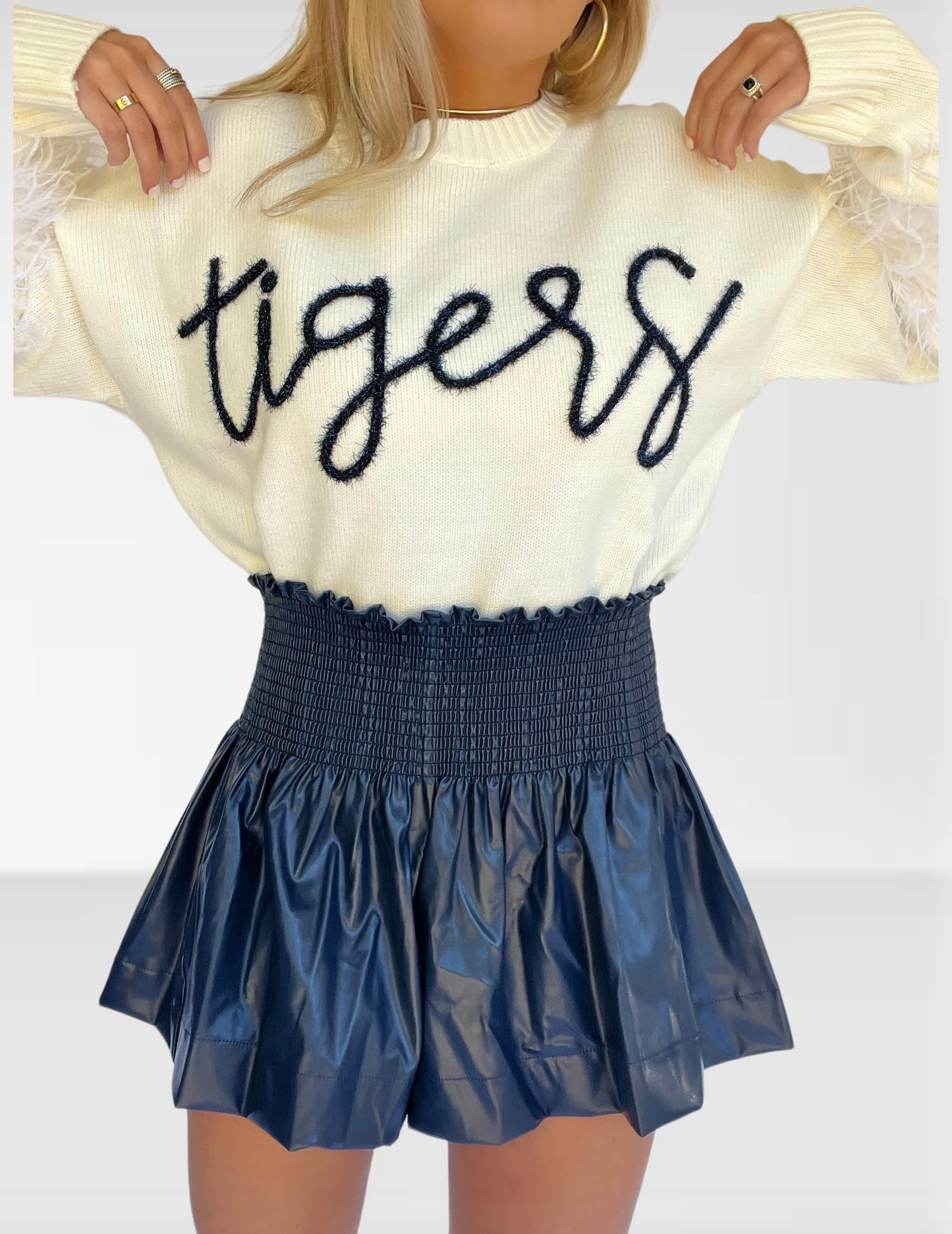 Queen of Sparkles Feather Tigers Sweater