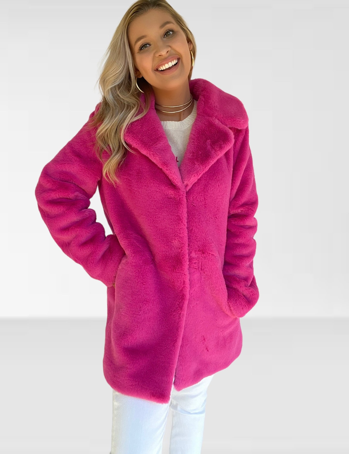 Pink Fur Coat