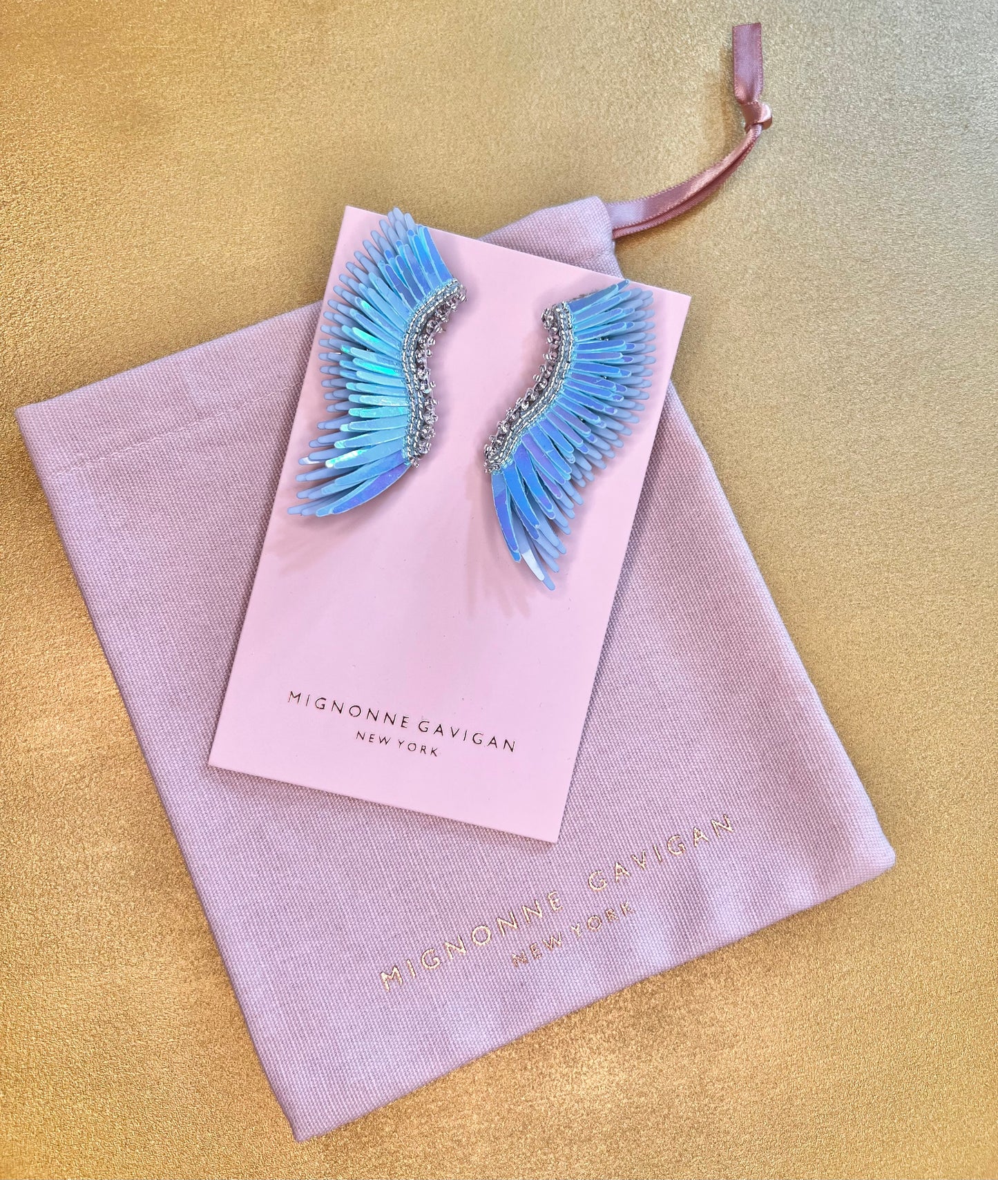 Mignonne Gavigan Metallic Blue Midi Madeline Earrings