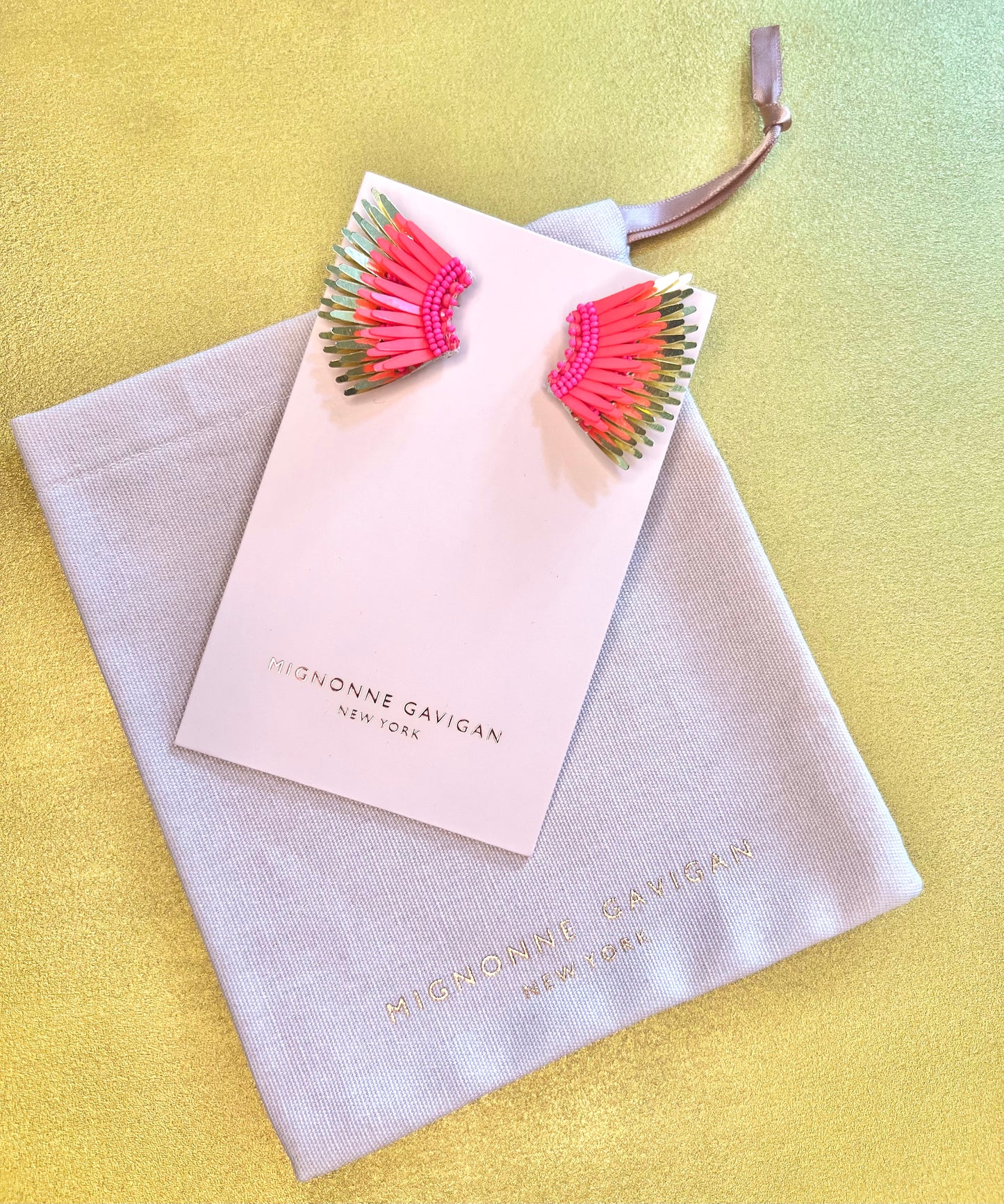 Mignonne Gavigan Neon Pink Mini Madeline Earrings