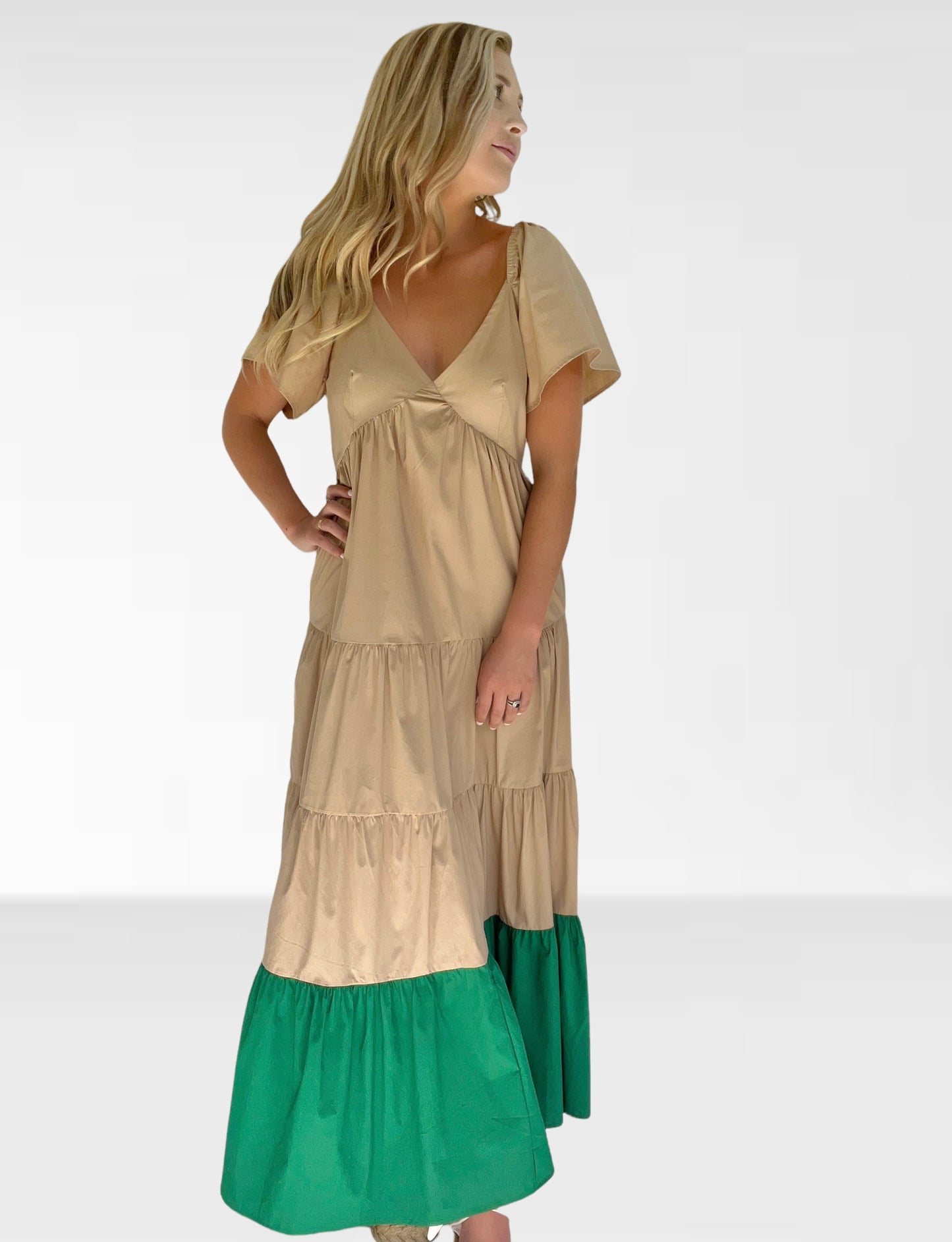 Colorblock Maxi Dress