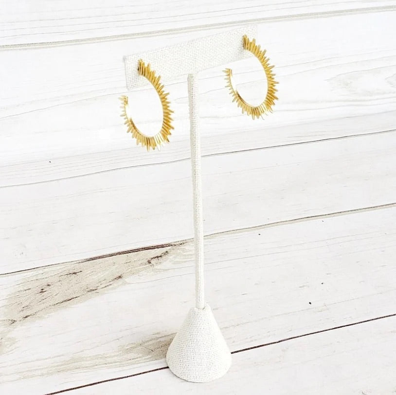 Small Starburst Hoops