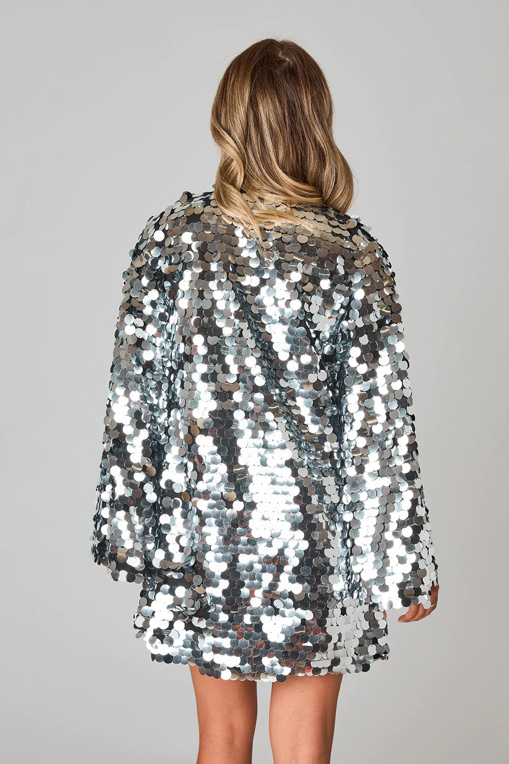 Buddy Love Silver Disco Dress Extra Small Buddy Love Silver Disco Dress Extra Small