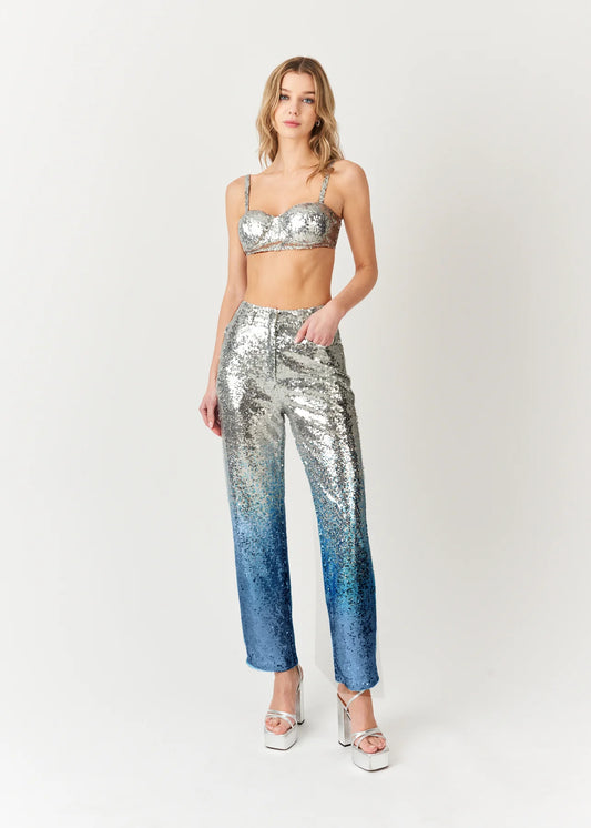 High Shine Ombre Sequin Pants