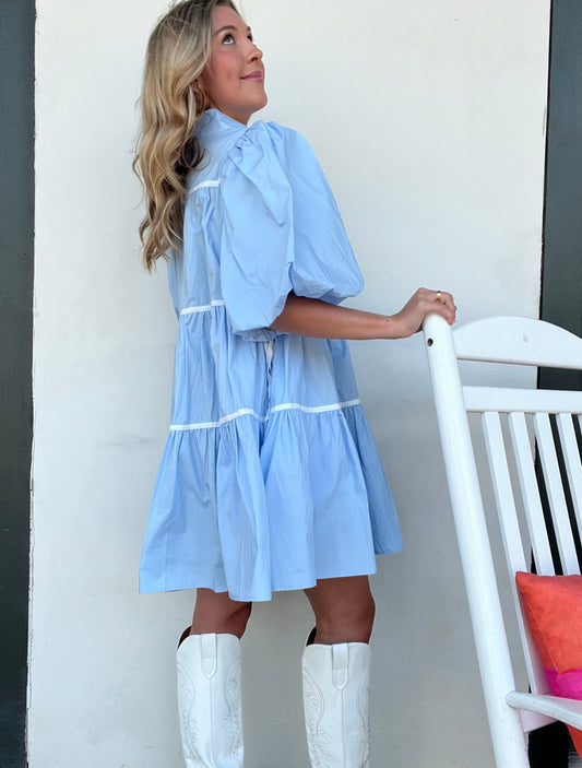 Lillian Dress in Baby Blue