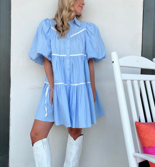 Lillian Dress in Baby Blue