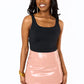 Buddy Love Chelsea Leather Skort in Mauve