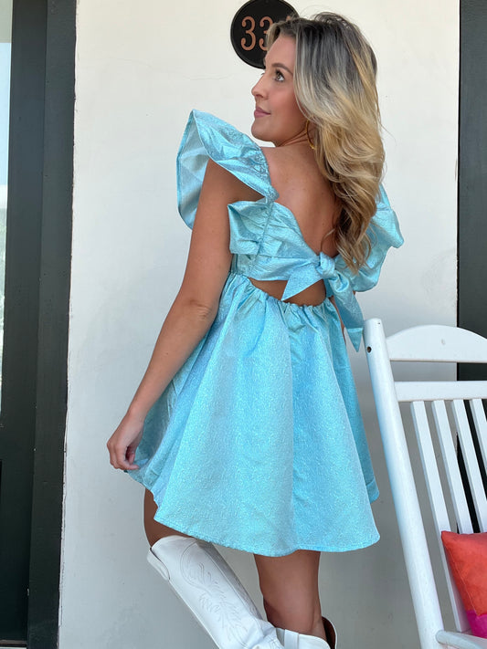 Buddy Love Shimmer Ruffle Dress