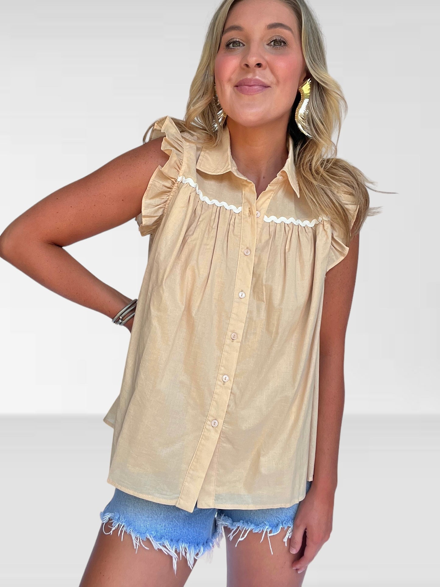 Almond Ric Rac Blouse