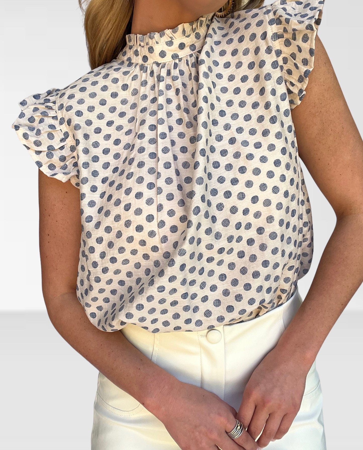 Ruffle Dot Blouse