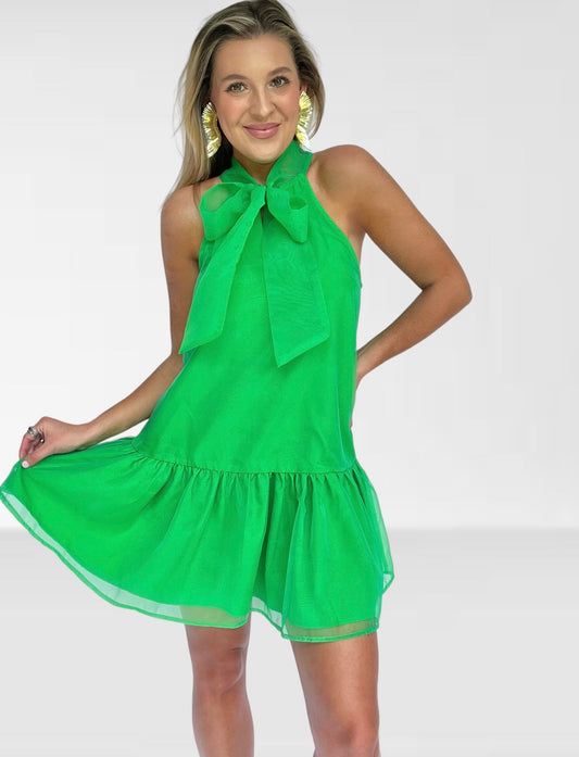 Green Bow Dress