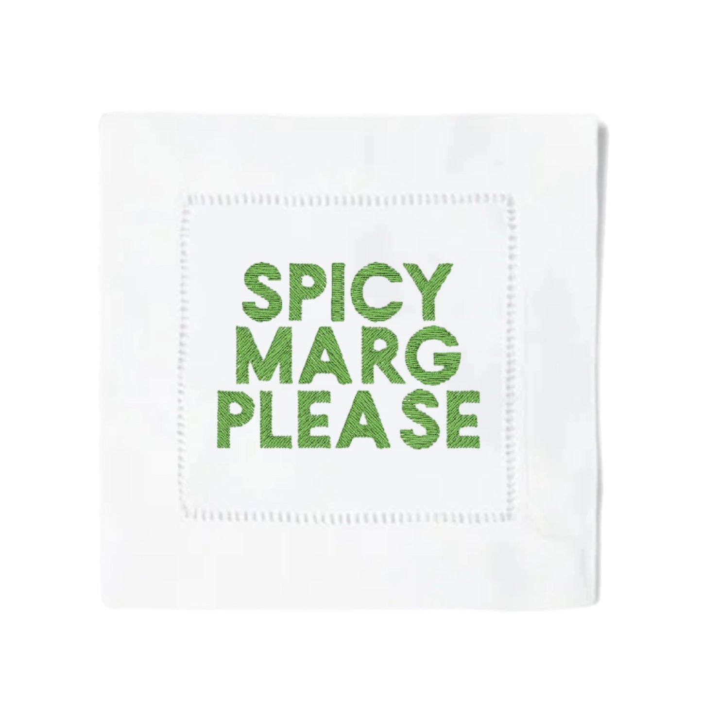 Spicy Marg Embroidered Cocktail Napkins