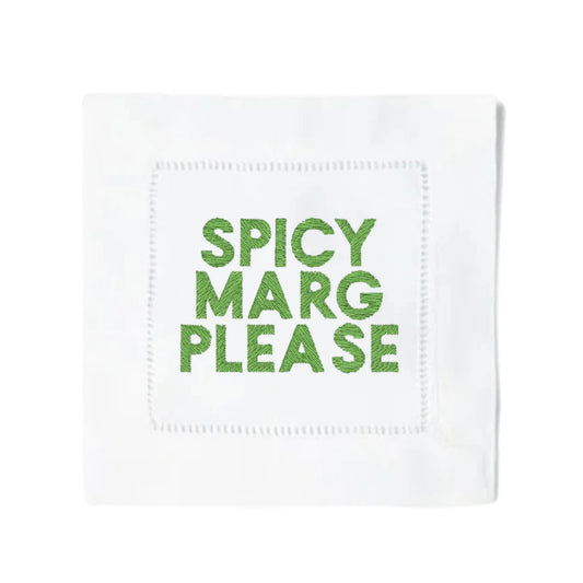 Spicy Marg Embroidered Cocktail Napkins