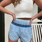 Sky Blue Ombre Athleisure Shorts