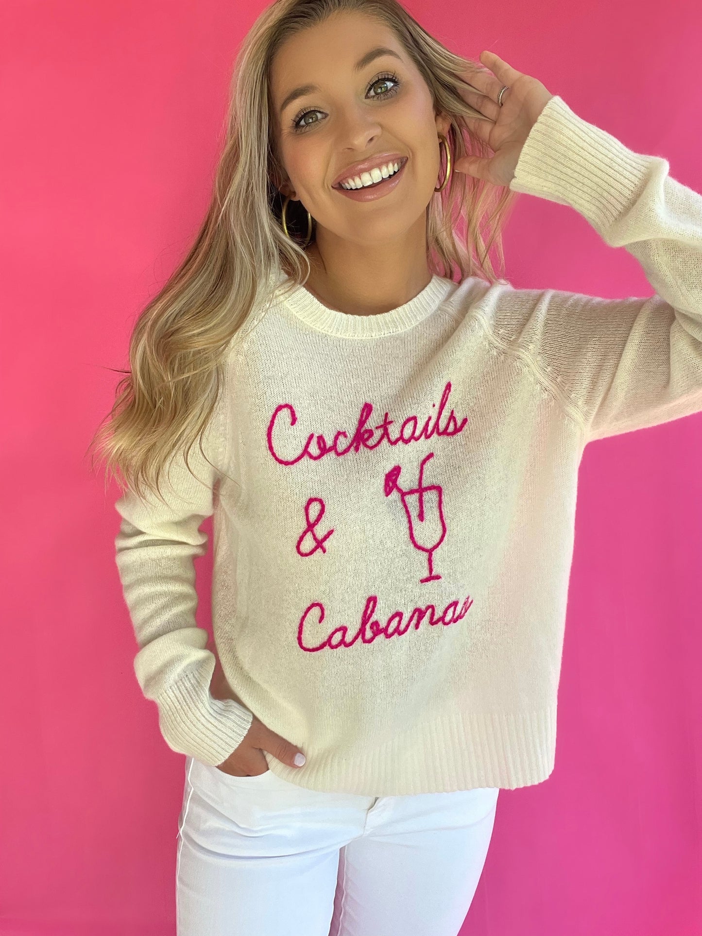 Cocktails & Cabanas Cashmere Sweater