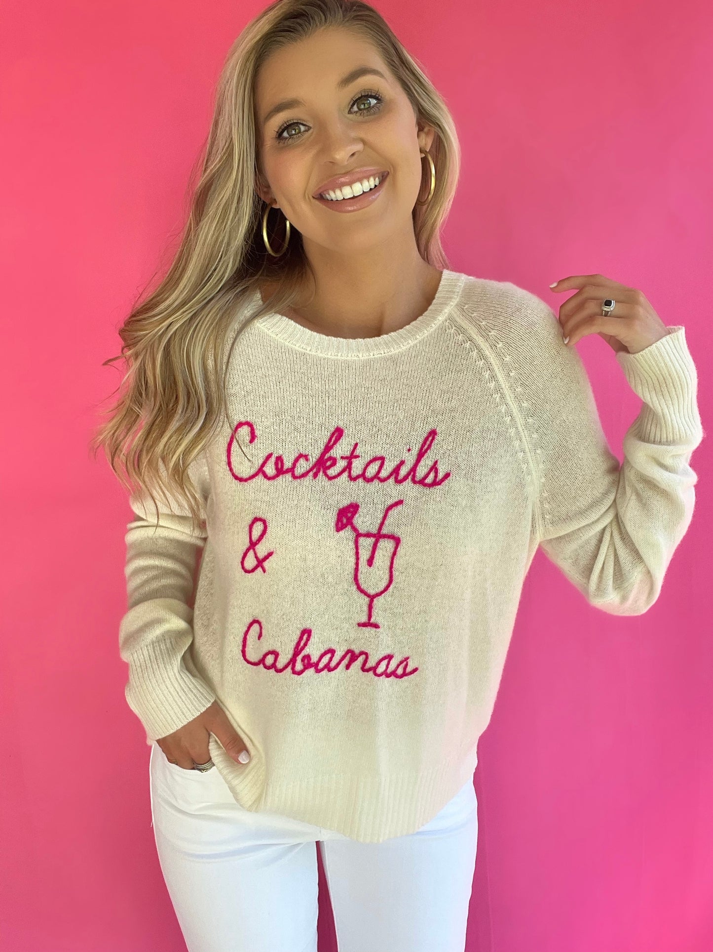 Cocktails & Cabanas Cashmere Sweater