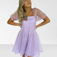 Lilac Puff Sleeve Dress